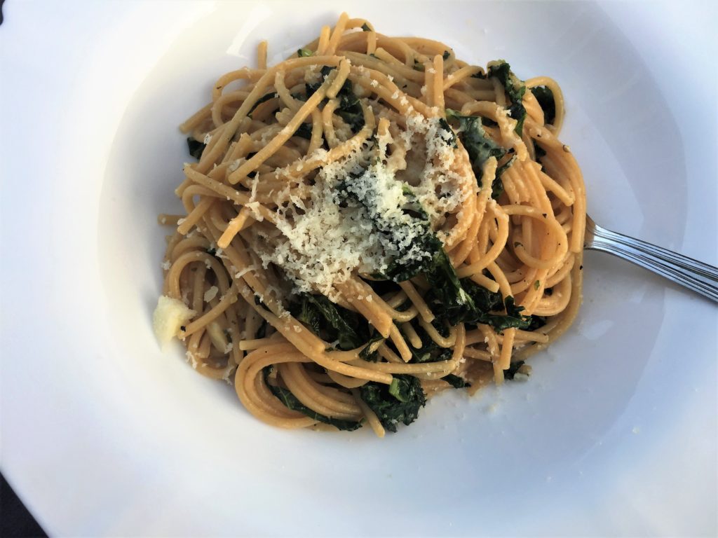 Whole wheat Spaghetti with Kale