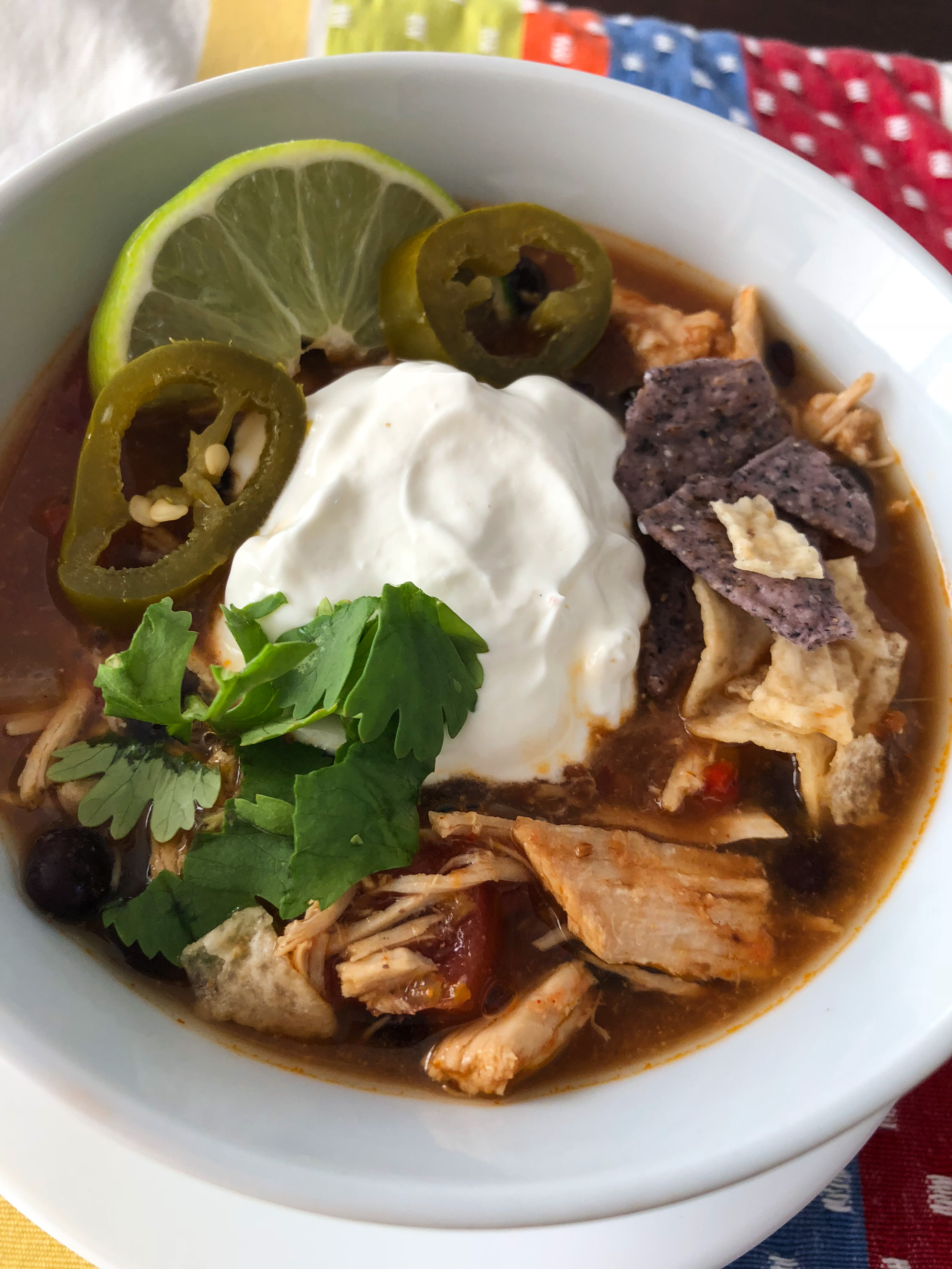 Slow Cooker Chicken Tortilla Soup - The Magical Slow Cooker