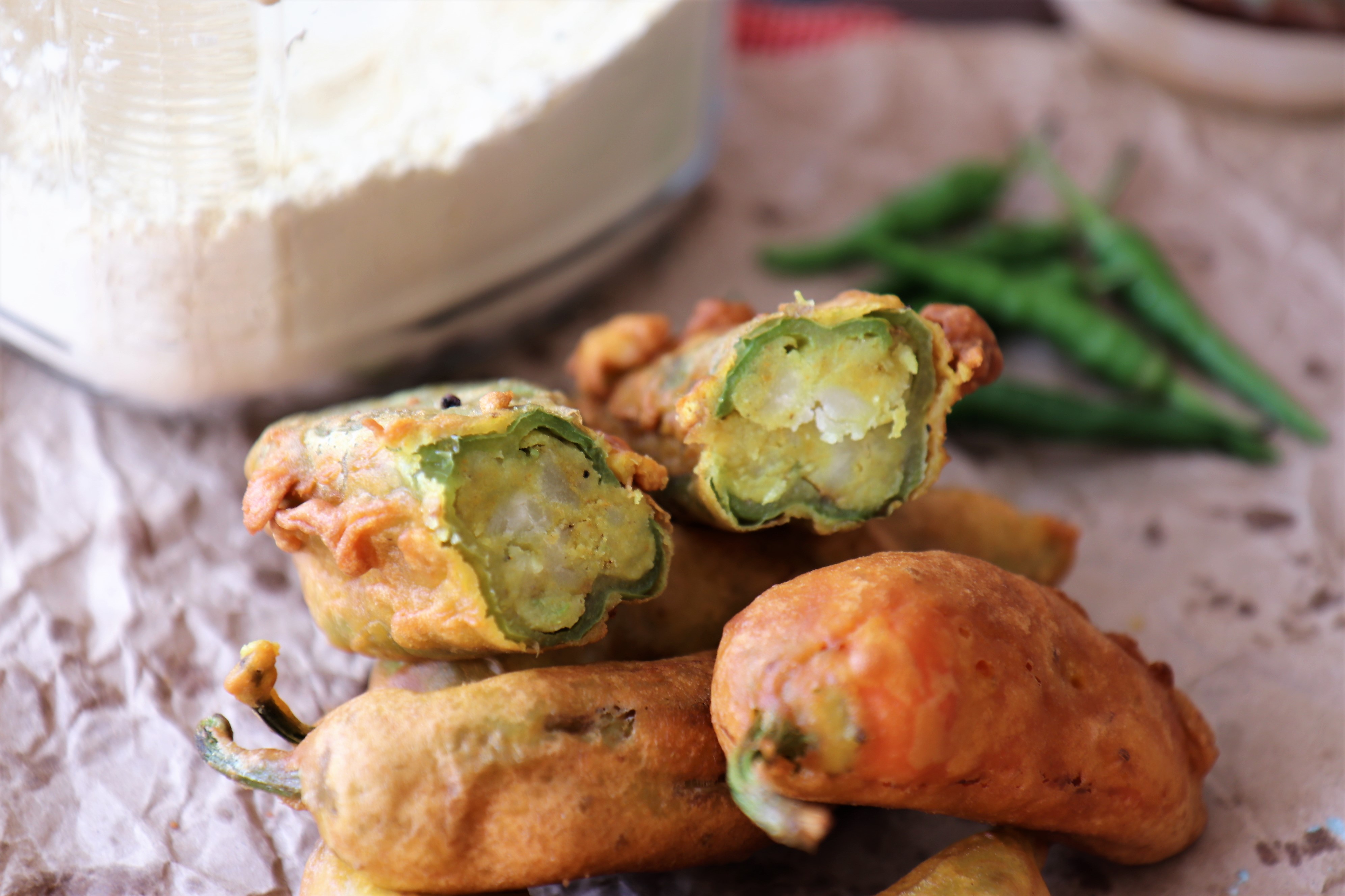 Jalapenos stuffed with potatoes