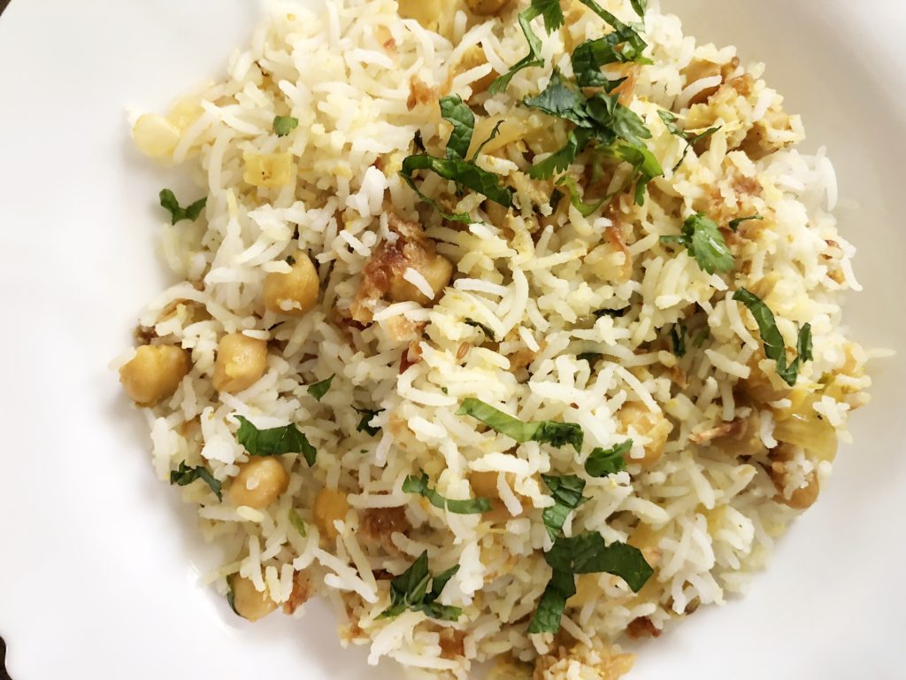 Chana masala biryani