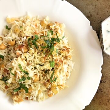 Chana masala biryani featured image