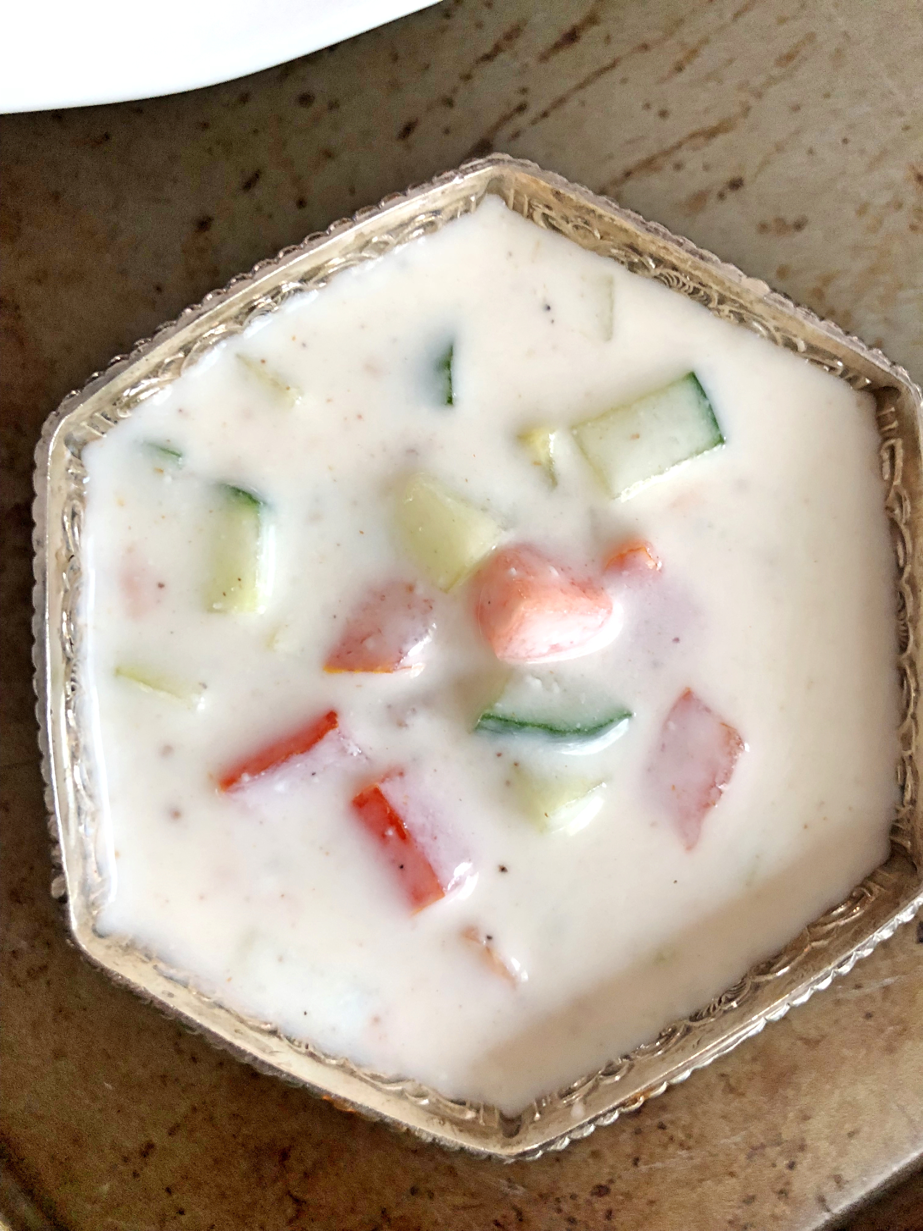 Cucmber and Tomato raita