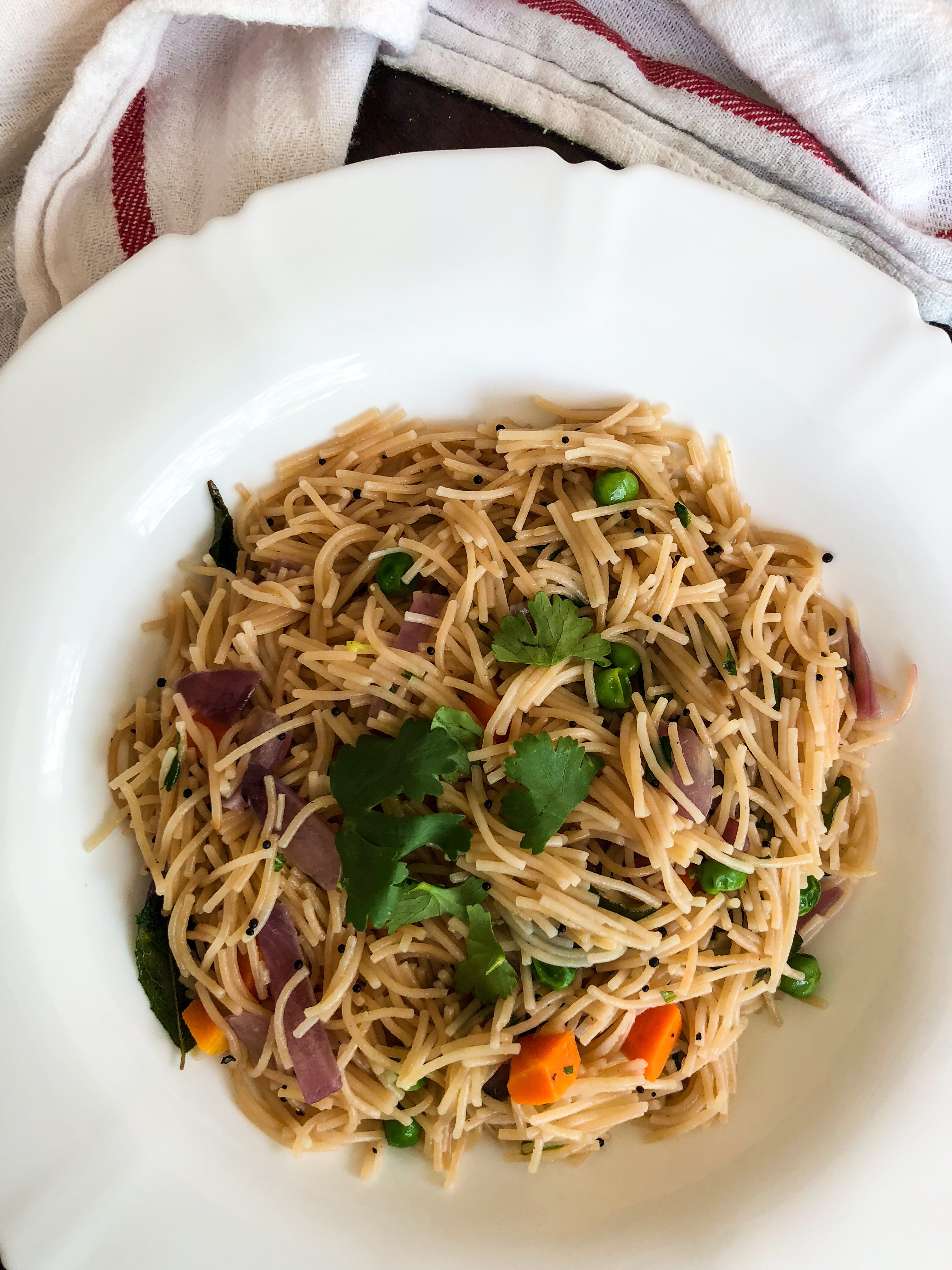 Namkeen Sewiyan Savory Whole Wheat Vermicelli with carrots and peas