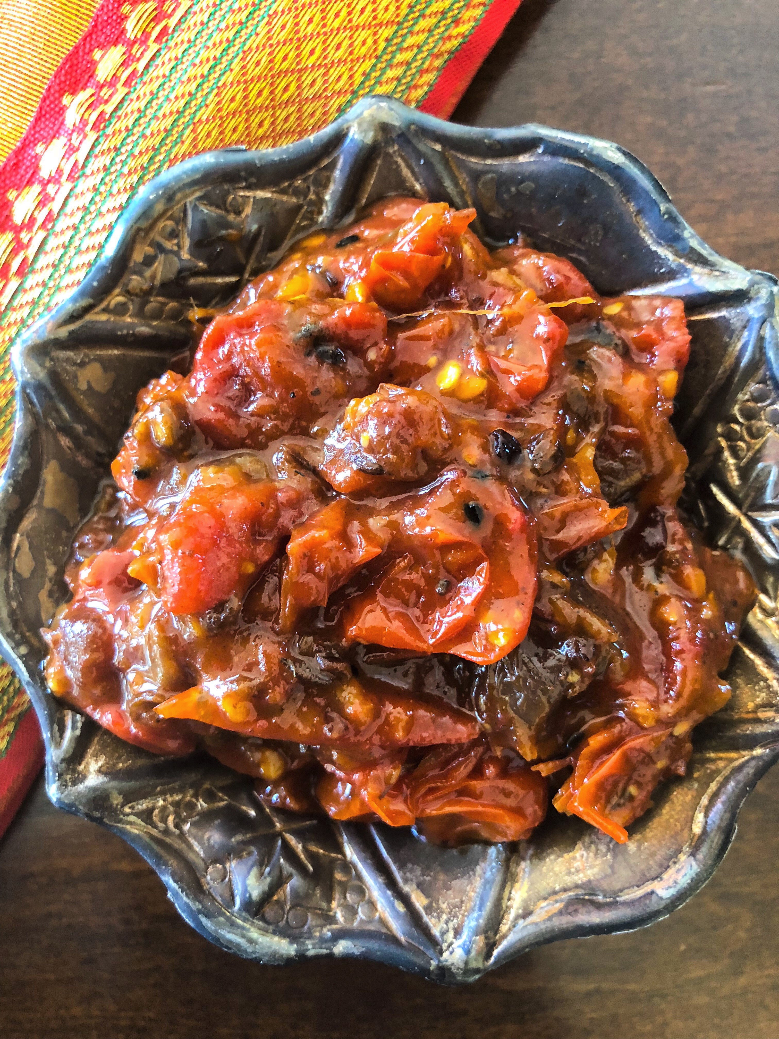 Tomato Ginger and date chutney is flavorful and healthy