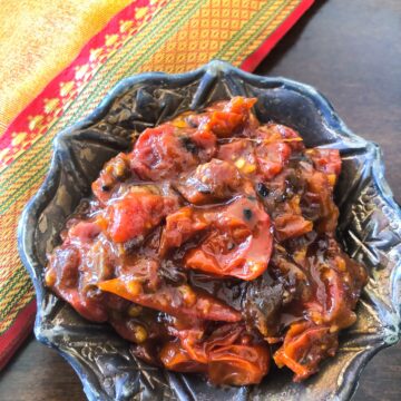 Tomato Ginger and date chutney is flavorful and healthy