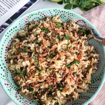 Meatless Monday Indian Style Lentils and Rice