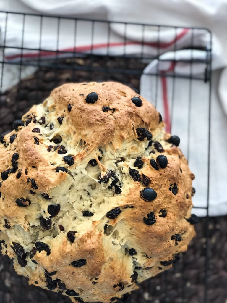 Becky's Almost Irish Soda Bread straight out of the oven boule