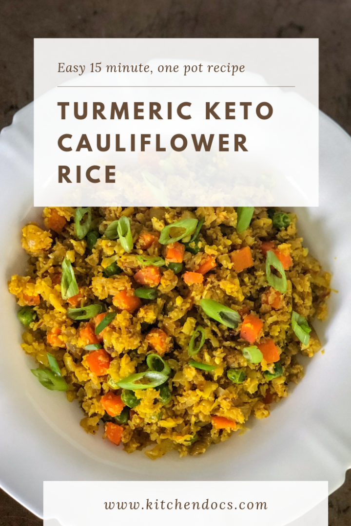 Turmeric Cauliflower Rice or Gobhi Kutra - The Kitchen Docs
