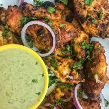 Tandoori-Chicken-Wings-with-Dipping-Chutney-Sauce