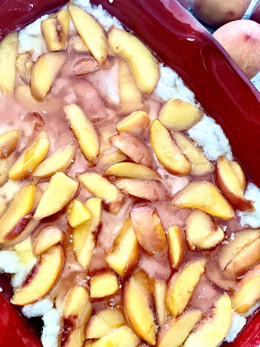 Peacheson-butteranddough_BakingDish_PeachCobbler