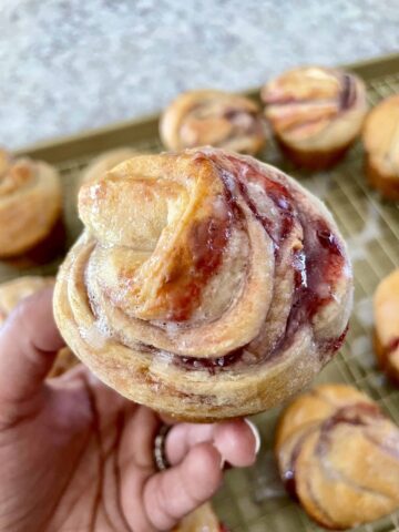 Mixed Berry Cream Cheese Crescent Rolls - the best semi homemade breakfast that can totally be considered a treat!